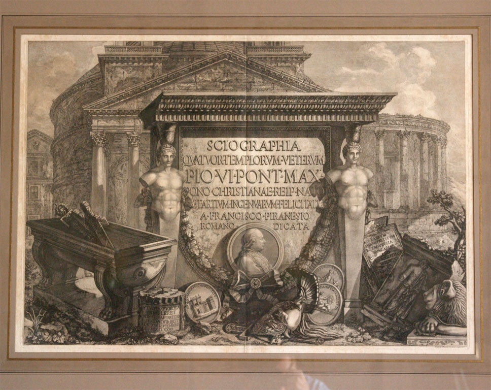 Italian 18th C Italy Engraving by Francisco Piranesi For Sale