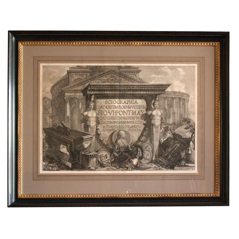 18th C Italy Engraving by Francisco Piranesi For Sale