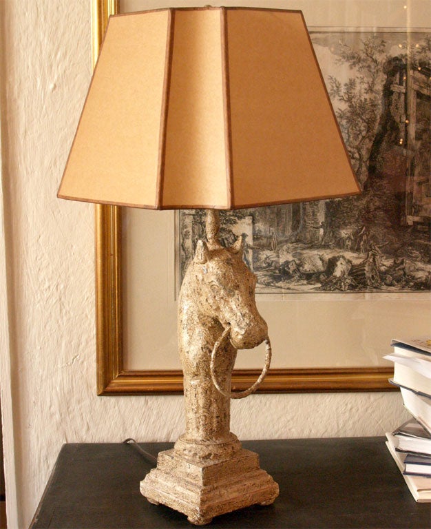 Cast Horse Head Lamp
