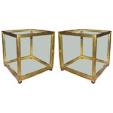 Pair of Gilt Cube Tables