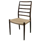 Set of 10 Rosewood Ladderback Dining Chairs by Niels Moller