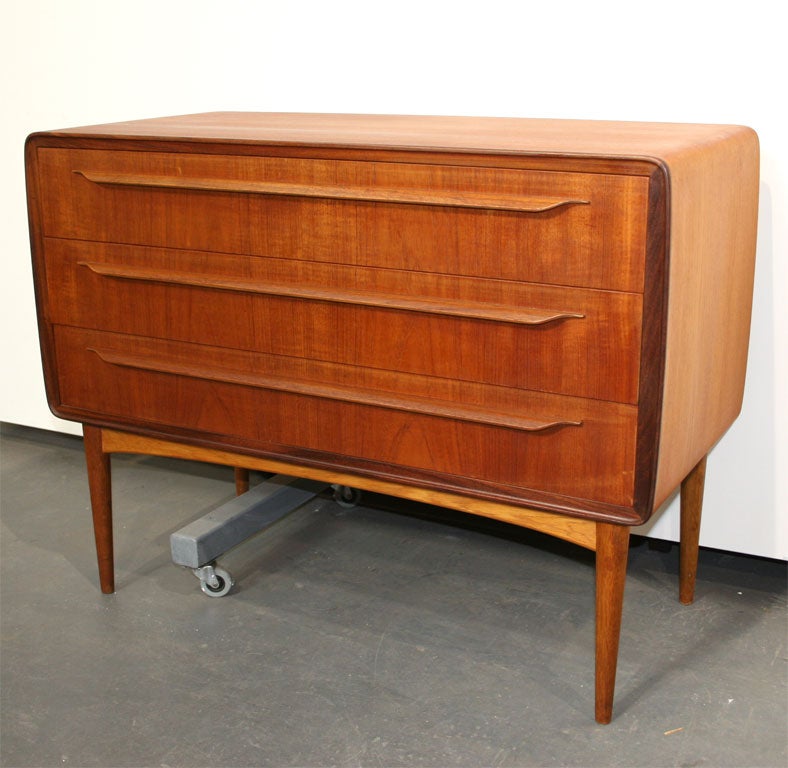 Hans Olsen Teak 3 Drawer Dresser