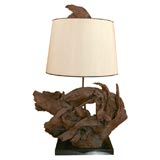 Large Sculptural Driftwood Lamp