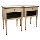 Pair of end tables signed Jansen