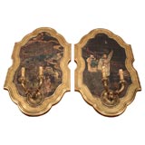 Pair of two light sconces