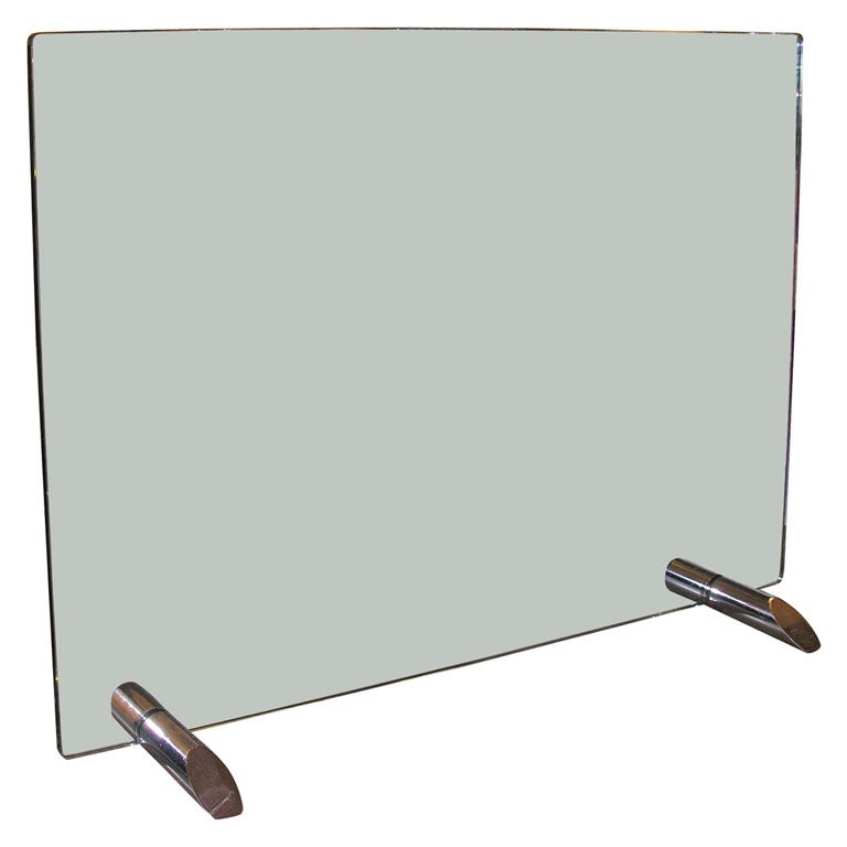 Glass and Chrome Firescreen