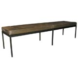 KNOLL LEATHER BENCH