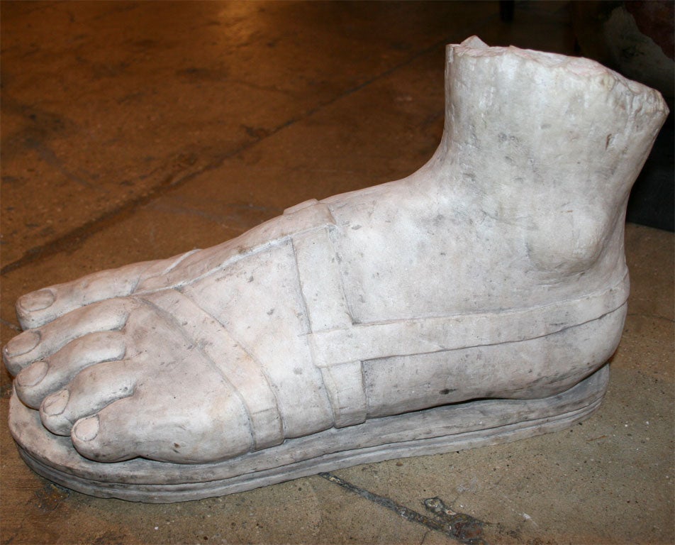 Carved An Italian Marble Foot Statue.