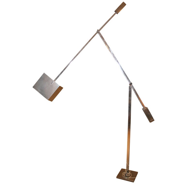 A pair of  French chrome lamps.