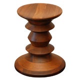 Walnut stool by Charles and Ray Eames for Hermann Miller