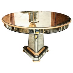 Superb Mirrored Centre Table Giltwood Edge with Black Trim
