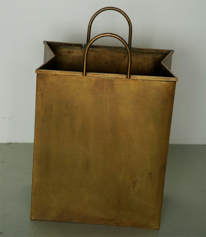 Italian Brass Shopping Bag