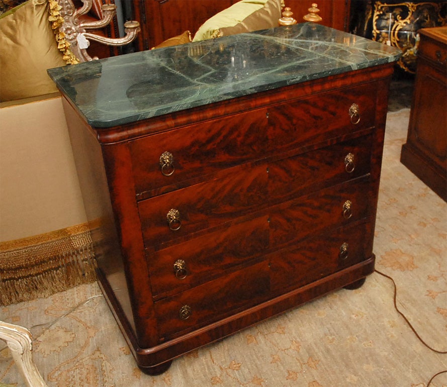 Louis-Philippe Mahogany & Marble Top Commode