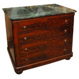 Louis-Philippe Mahogany & Marble Top Commode