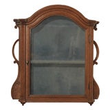 Antique A Louis XV Style Oak Wall Display Cabinet