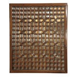 Chinese lattice mirrored panel