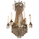 Regency Six Arm Crystal Chandelier