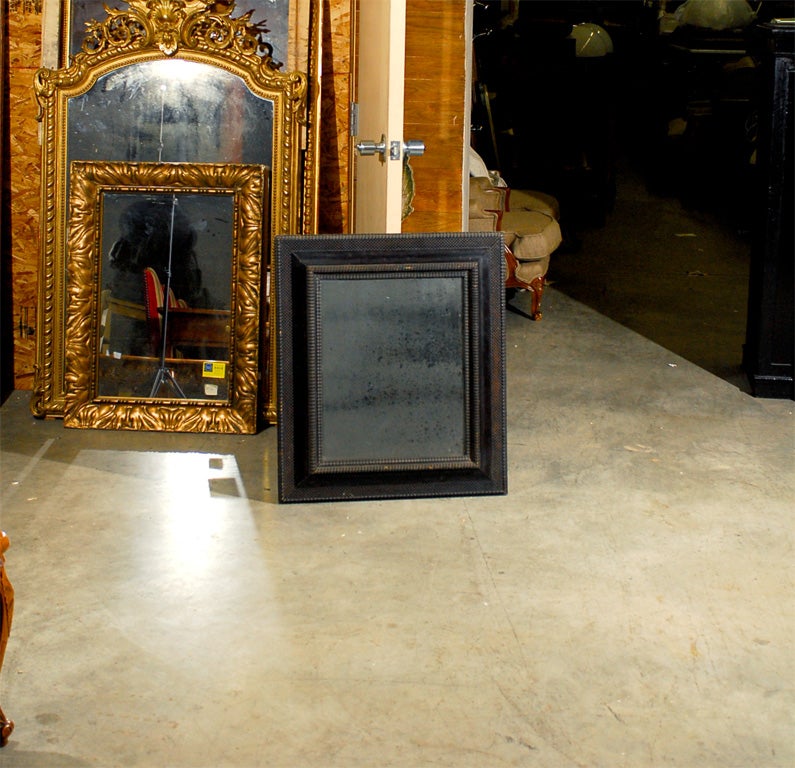 Italian black renaissance style mirror