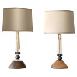 Pair of unusual Art Deco lamps