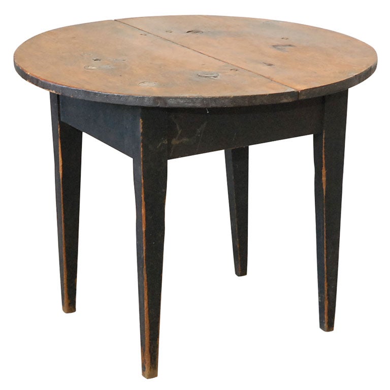 EARLY 19THC ROUND RARE TAVERN TABLE /NEW ENGLAND