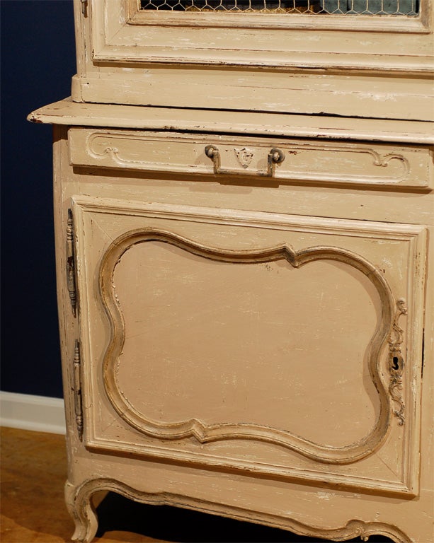 French Painted Buffet with Hutch Top 1