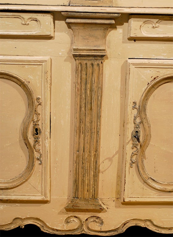 French Painted Buffet with Hutch Top 4