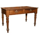Antique Teak Two Drawer Desk