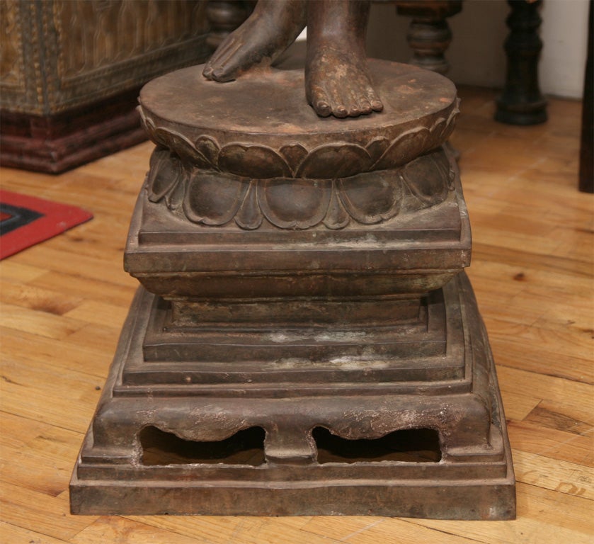 Bronze Walking Buddha In Good Condition In New York, NY