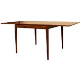 Jens Risom walnut extendable game table-1950
s