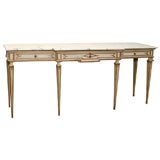 Painted Italian Console with Faux Marble Top Painted Italian Console with Faux Marble Top