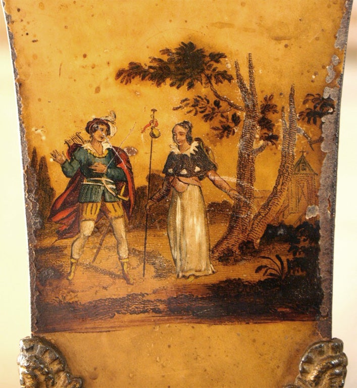 19th Century Single toleware painted jardiniere For Sale