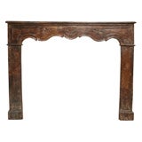 Antique French Carved Wood Mantle