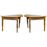 Antique Pair Swedish Demi-lune tables