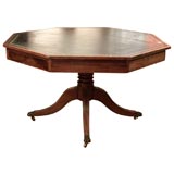 English George III Style Octagonal Leather topped Rent Table
