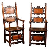 Pair of Italian Armchairs from Collection of Prince of Lichtenstein