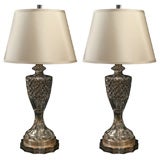 Pair of Spectacular Baccarat Crystal Lamps