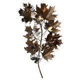Stylized Leaf Wall Sculpture in the Manner of Curtis Jere