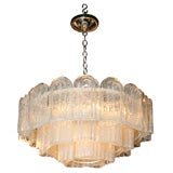 Mazzega Murano Glass Chandelier with Art Deco Design