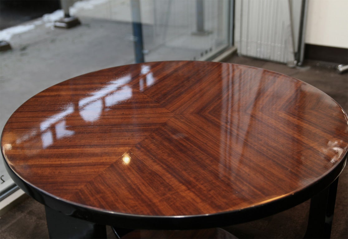 Art Deco Occasional Table in Book Matched Walnut
