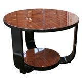 Art Deco Occasional Table in Book Matched Walnut