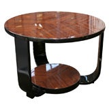 Vintage Art Deco Occasional Table in Book Matched Walnut