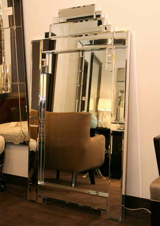Pair of "Frank Lloyd Wright" Mirrors Designed by Carol Banner