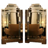 Pair of "Frank Lloyd Wright" Mirrors Designed by Carol Banner
