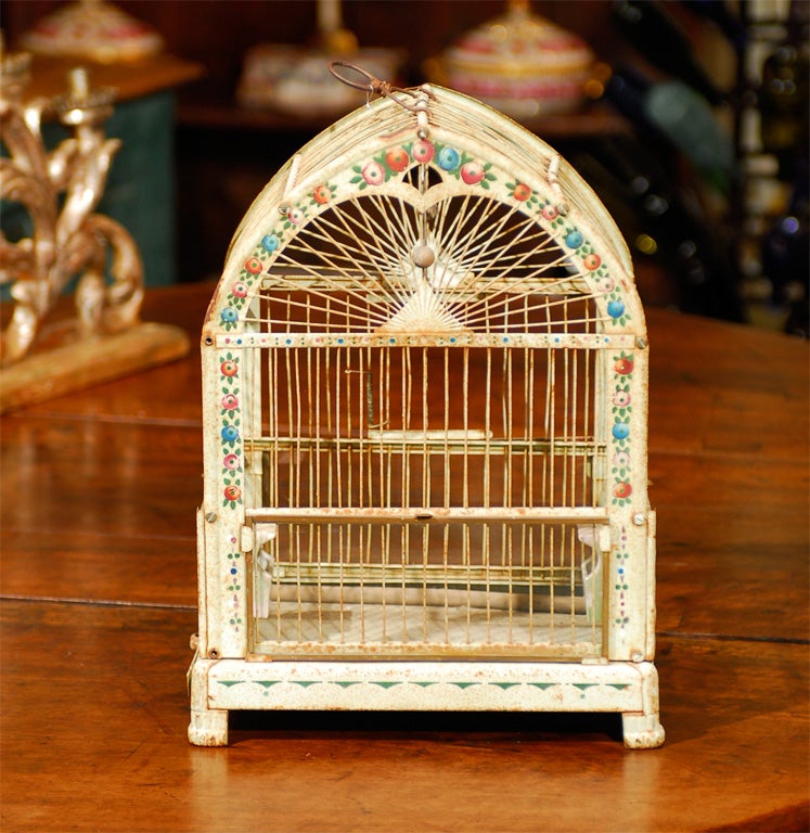 20th Century  French Tole Birdcage For Sale 4
