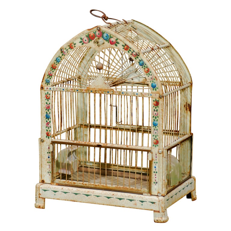 20th Century  French Tole Birdcage For Sale