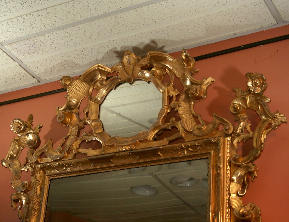 Large Louis XIV Giltwood Mirror, 19th Century 2