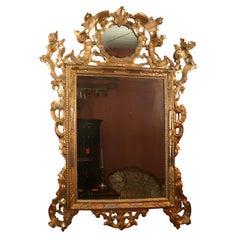 Large Louis XIV Giltwood Mirror, 19th Century