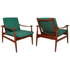Pair of Spade Easy Chairs by Finn Juhl for France and Sons 9