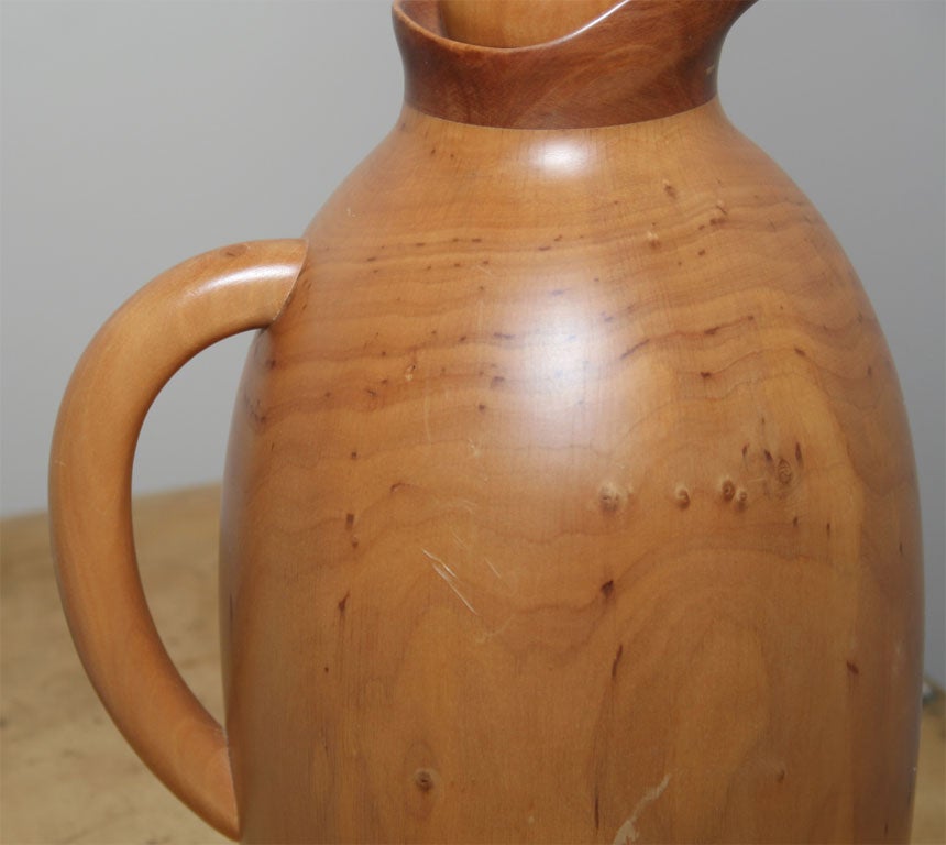 Italian Pair of Sycamore Carafes by Pietro Manzoni for Vietri