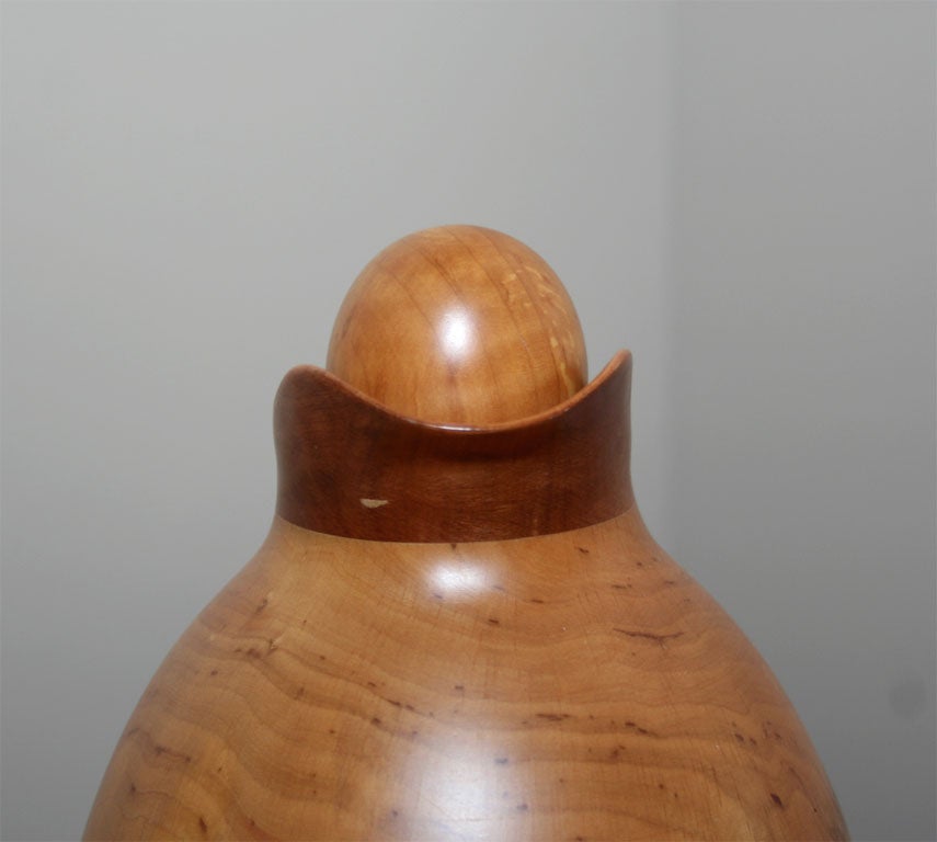 Mid-20th Century Pair of Sycamore Carafes by Pietro Manzoni for Vietri